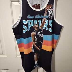 Tim Duncan Mitchell & Ness San Antonio Spurs Jersey -